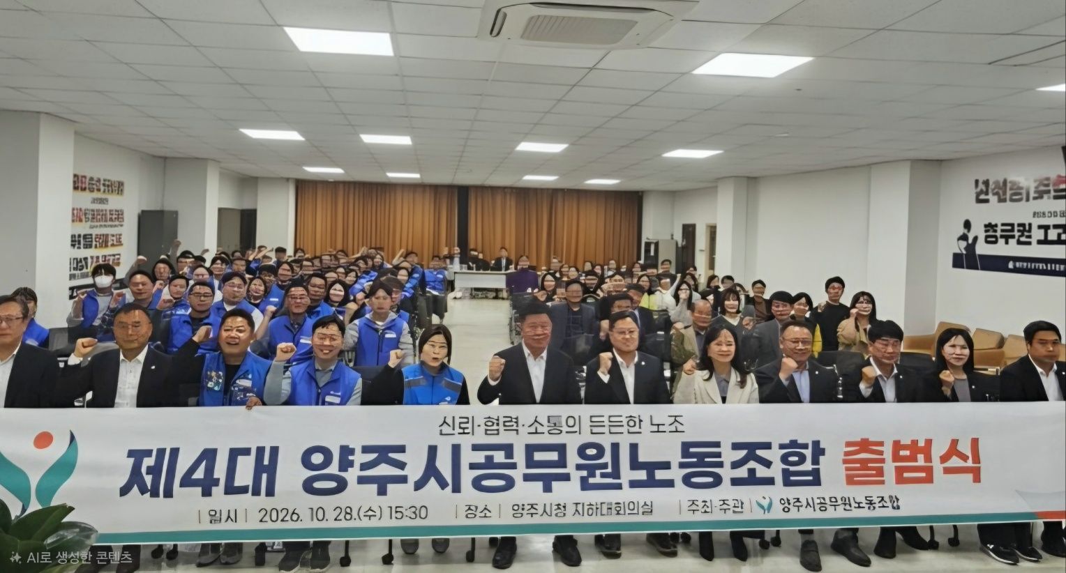 제4대 양주시노조 출범식 연대참석
